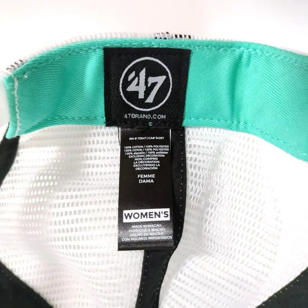Milwaukee Brewers Women's Teal Camo Mesh Trucker Hat - '47 Brand Snapback - GOOD